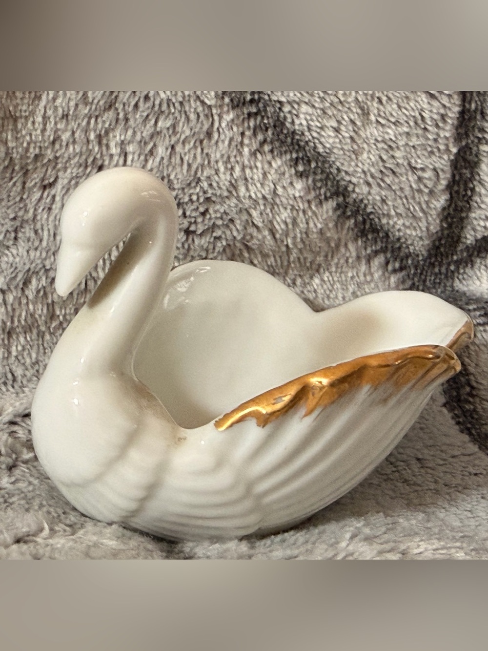 Lenox Swan bowl Vintage ivory bone china 1931-53 trinket jewelry holder